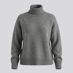 Willa | Women Merino Wool Blend Fuzzy Oversized Turtleneck Sweater