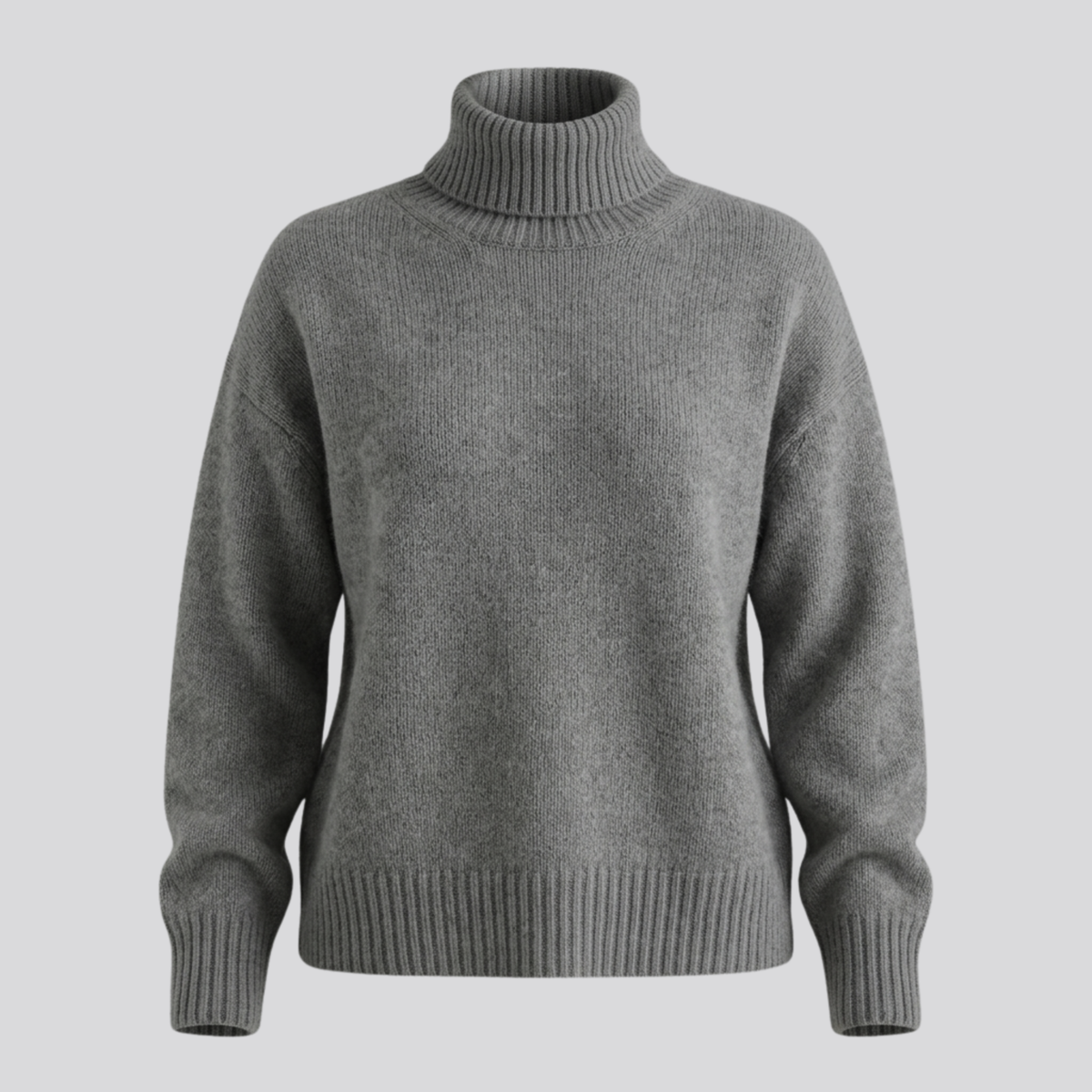 Willa | Women Merino Wool Blend Fuzzy Oversized Turtleneck Sweater