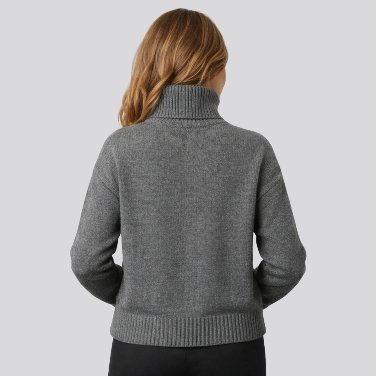 Willa | Women Merino Wool Blend Fuzzy Oversized Turtleneck Sweater