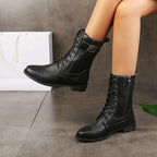 Women's Wide Fit Side Zip Ankle Boots – Soft Round Toe Everyday Boots
