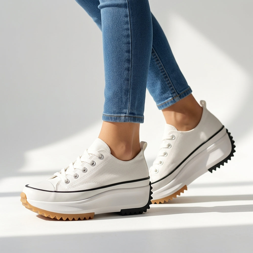Platform Sneakers Women's - Orthopedic Canvas Walking Shoes