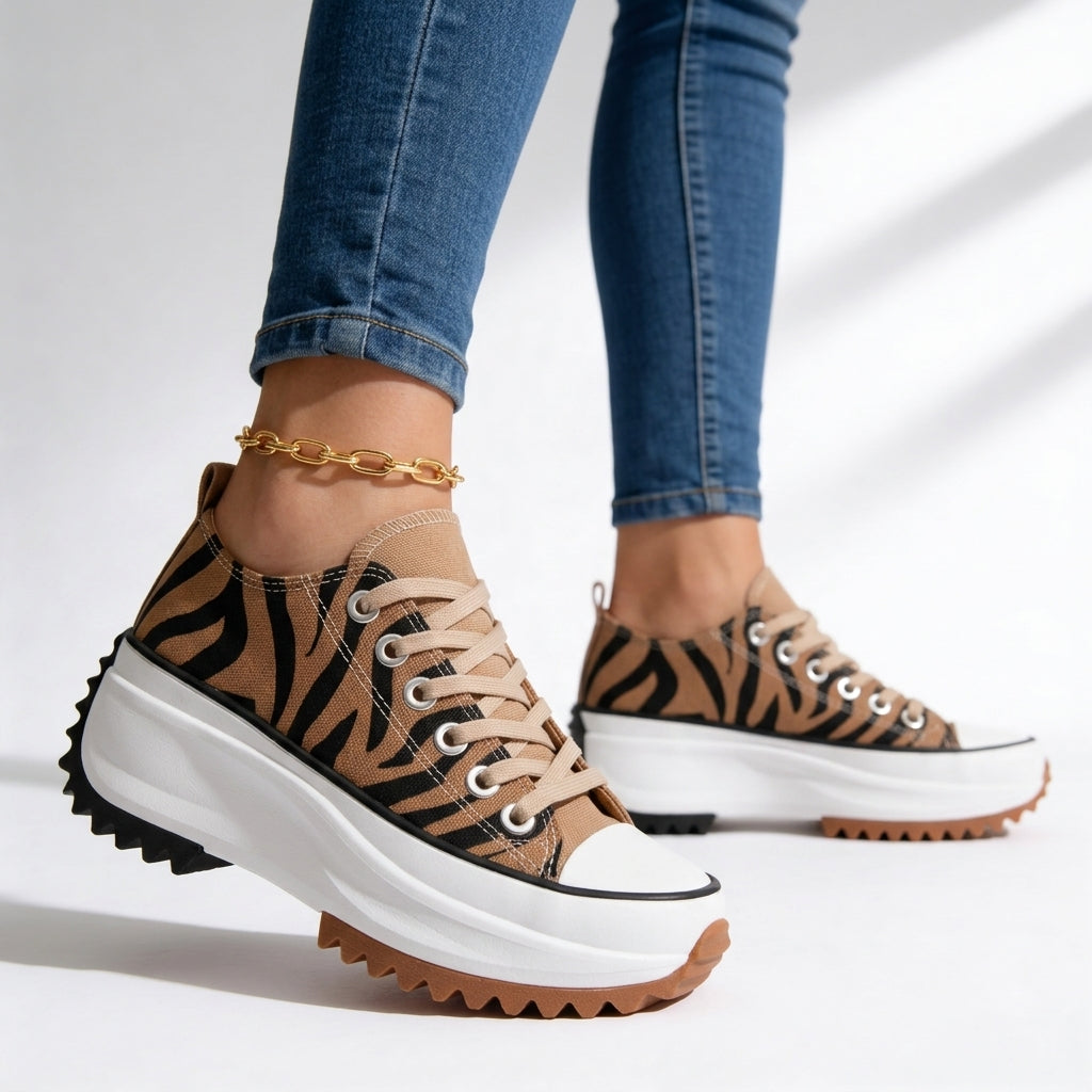 Platform Sneakers Women's - Orthopedic Canvas Walking Shoes