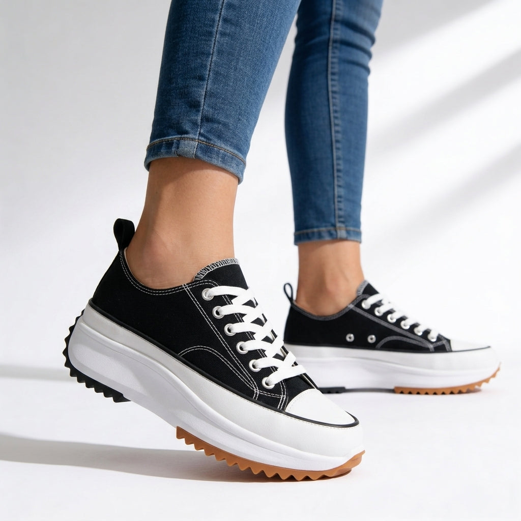 Platform Sneakers Women's - Orthopedic Canvas Walking Shoes