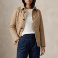 Women's Quilted Button-Up Jacket – Relaxed Fit Lightweight Fall Jacket