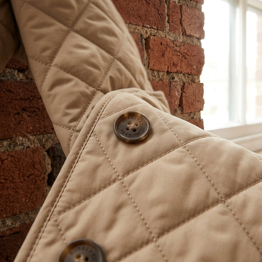 Women's Quilted Button-Up Jacket – Relaxed Fit Lightweight Fall Jacket
