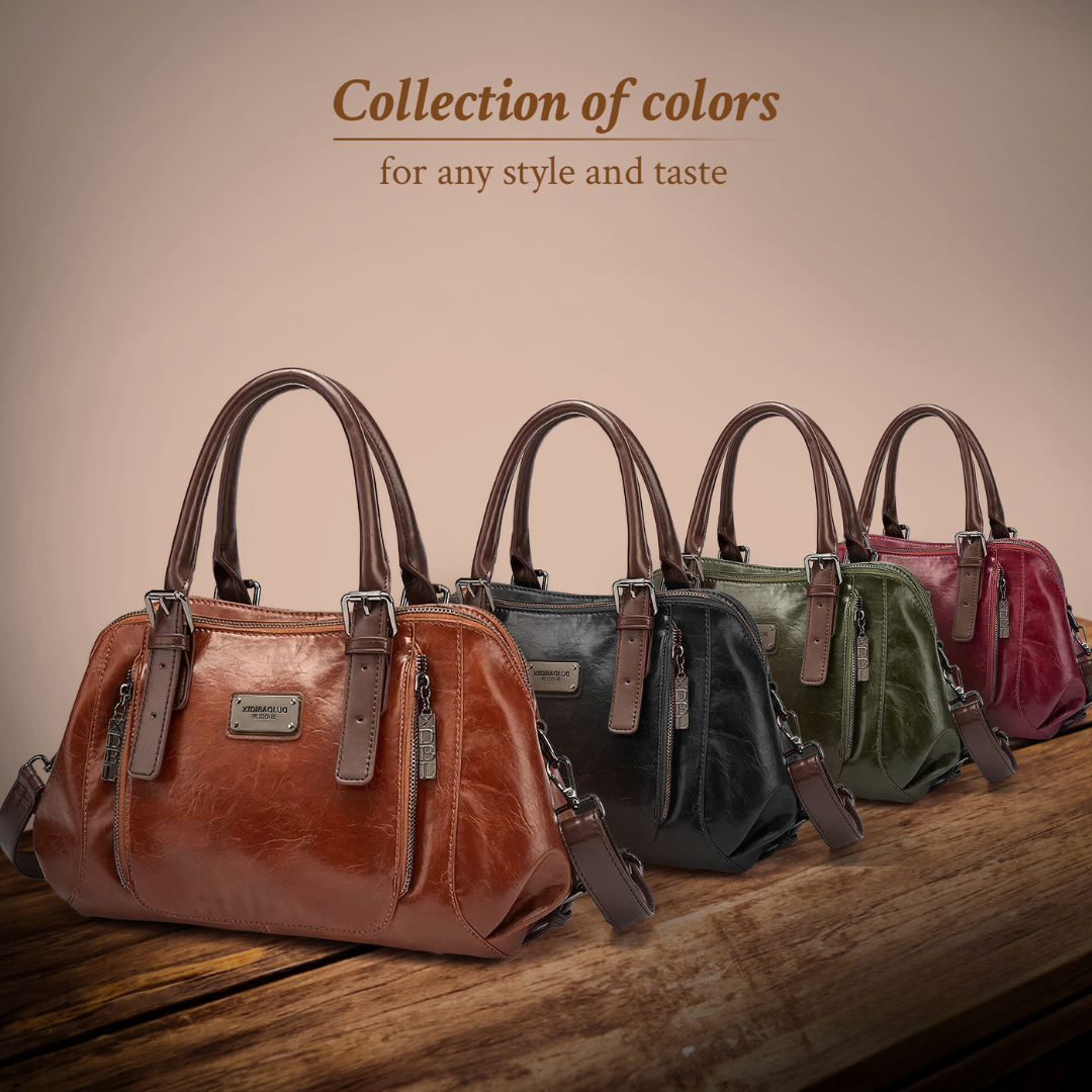 Women's Structured Statement Handbag – Timeless Everyday Bag in 4 Colors