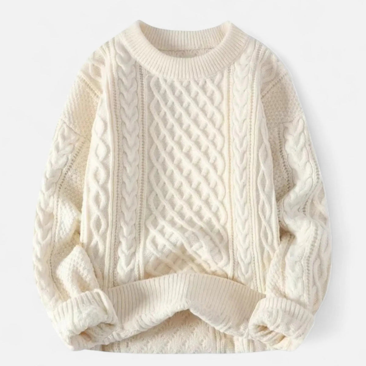 Women's Textured Knit Crewneck Sweater – Long Sleeve Pullover