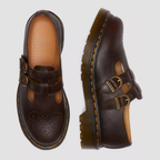 Women's Double Buckle Mary Jane Flats – Chunky Sole Round Toe Shoes