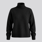 Willa | Women Merino Wool Blend Fuzzy Oversized Turtleneck Sweater