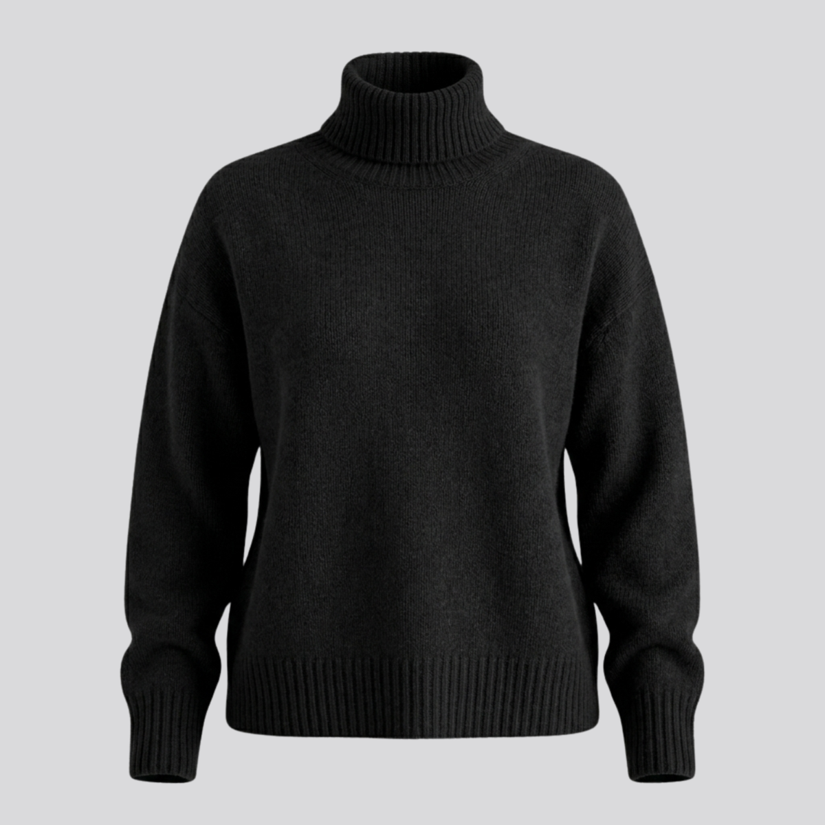 Willa | Women Merino Wool Blend Fuzzy Oversized Turtleneck Sweater