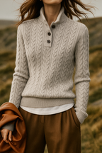 Women's Button-Up Cashmere Sweater