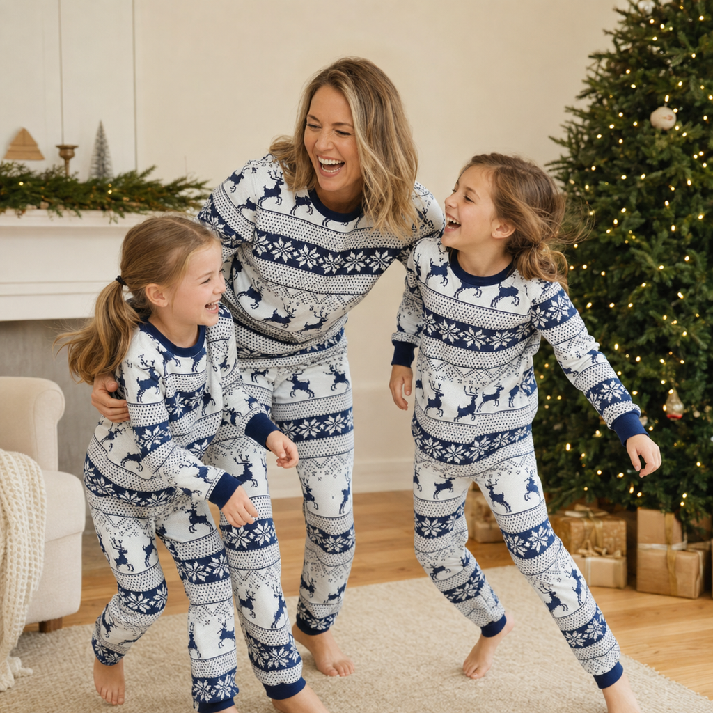 Helena | Matching Family Nordic Reindeer Christmas Pajamas