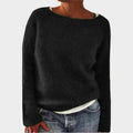 Kathleen | Women Boat Neck Textured Knit Sweater
