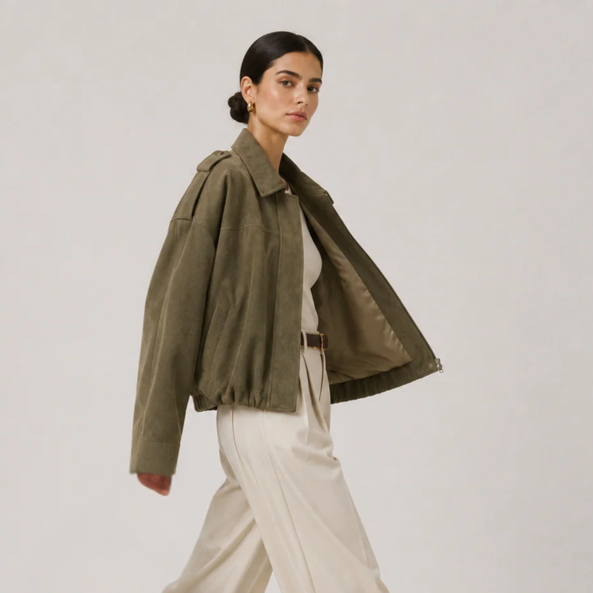 Women's Relaxed Fit Jacket Timeless Refined Outerwear