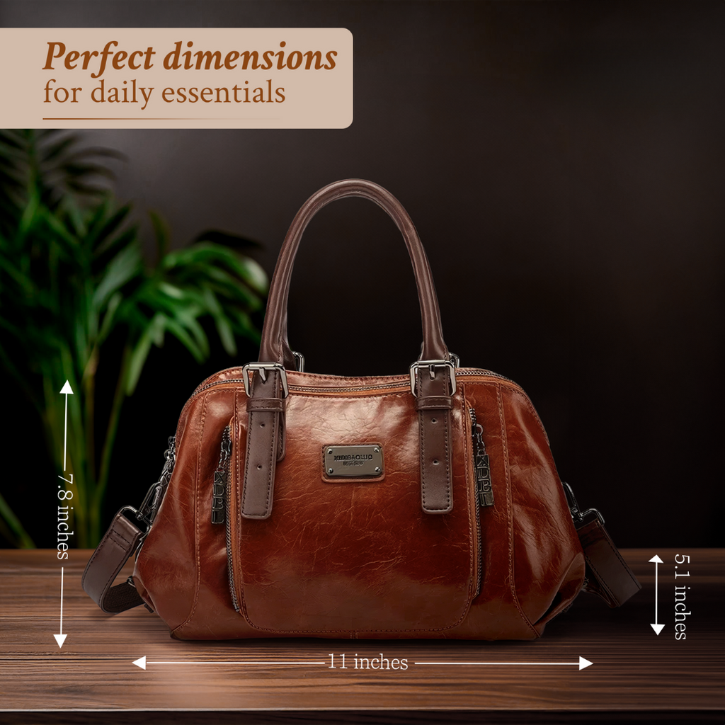 Women's Structured Statement Handbag – Timeless Everyday Bag in 4 Colors