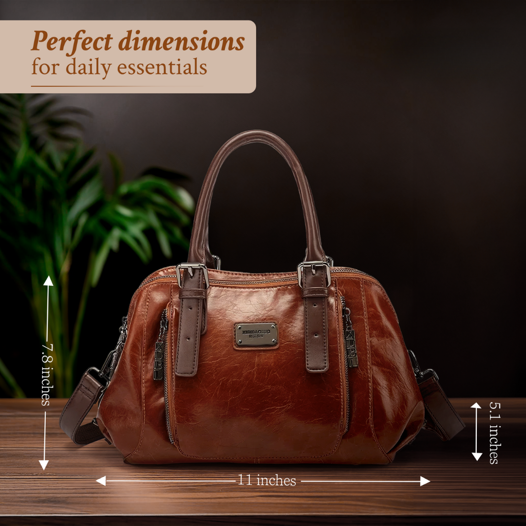 Women's Structured Statement Handbag – Timeless Everyday Bag in 4 Colors