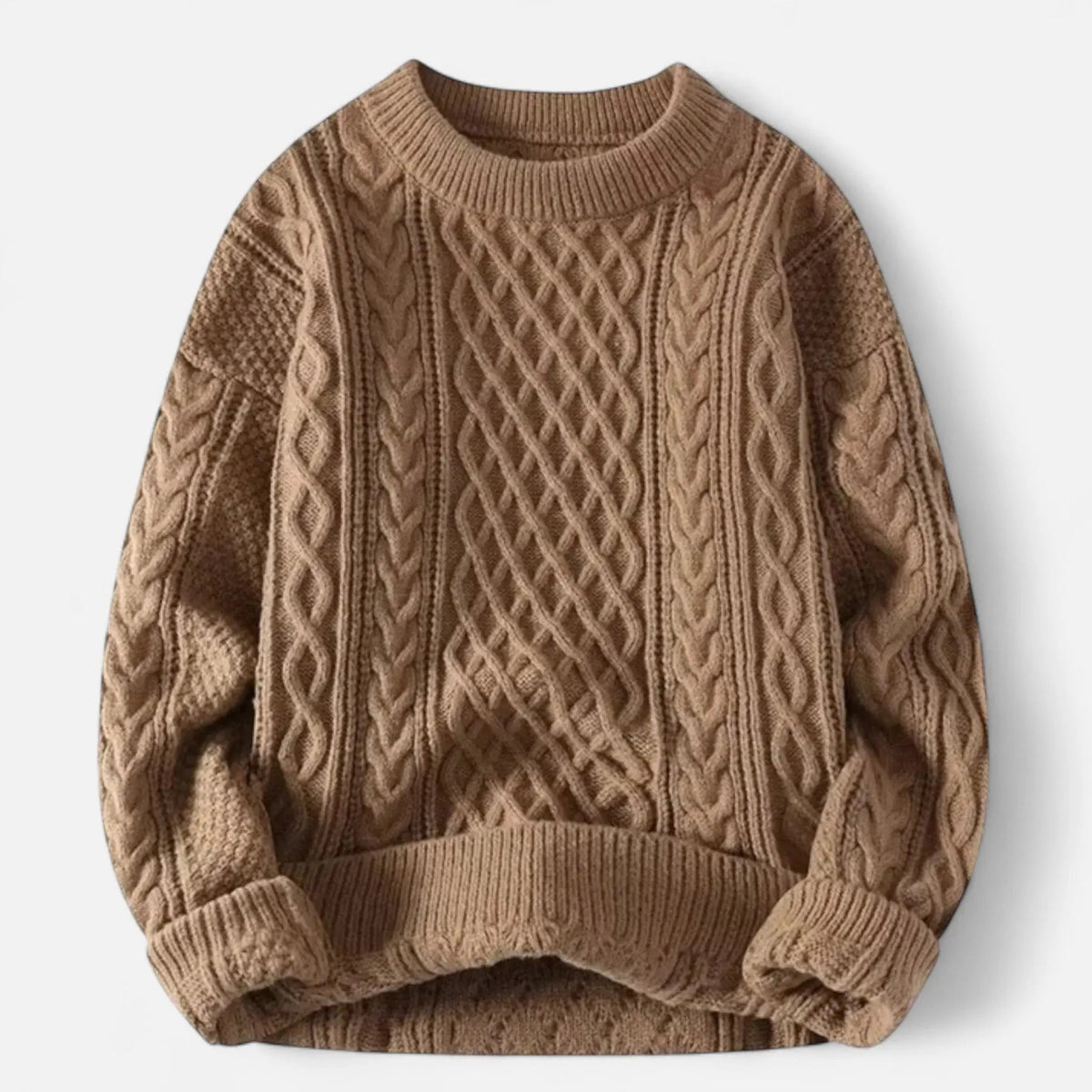 Women's Textured Knit Crewneck Sweater – Long Sleeve Pullover