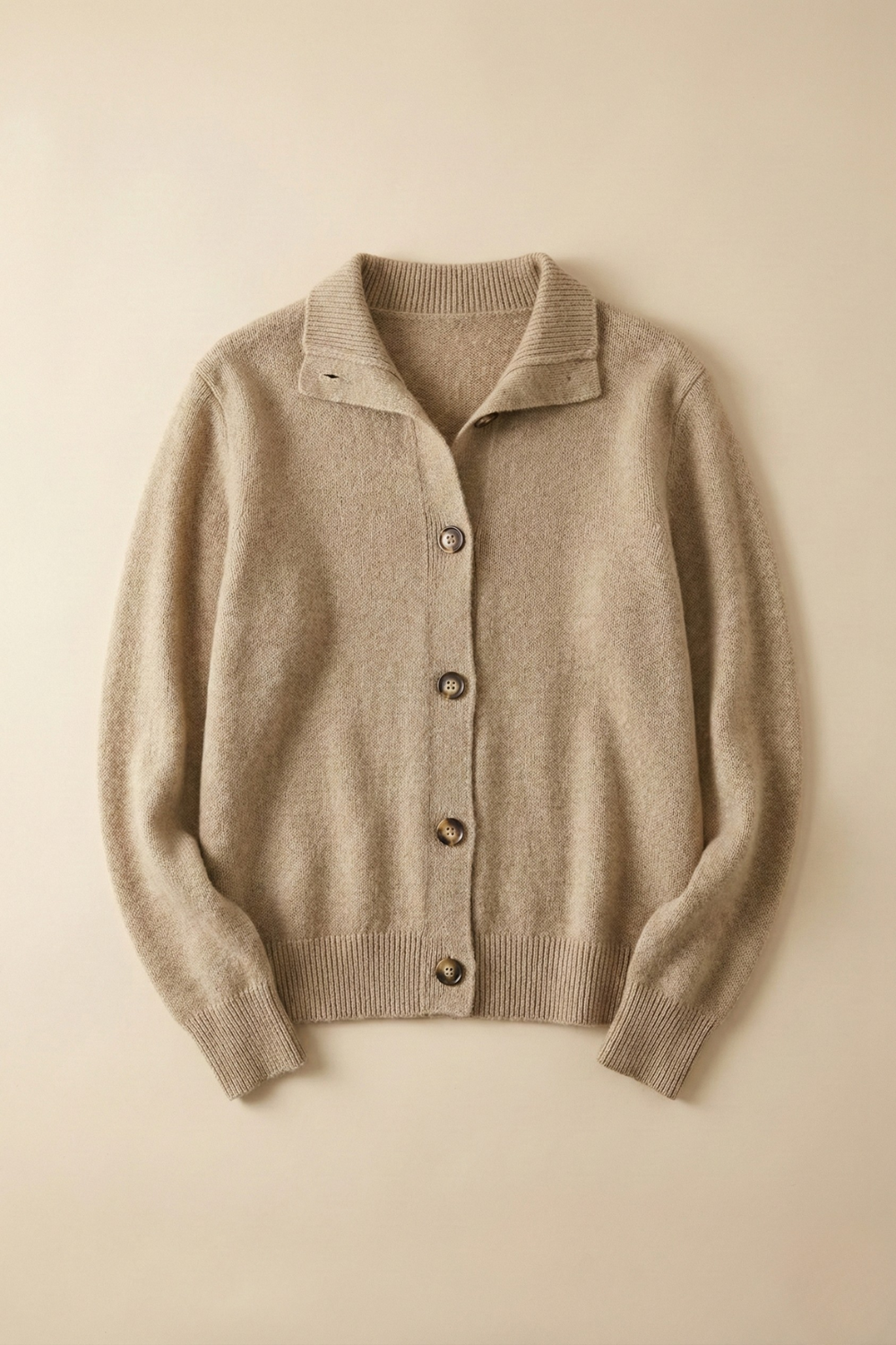 Eloise | Women Mock Neck Statement Button Knit Cardigan