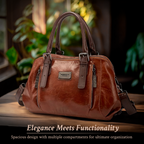 Women's Structured Statement Handbag – Timeless Everyday Bag in 4 Colors