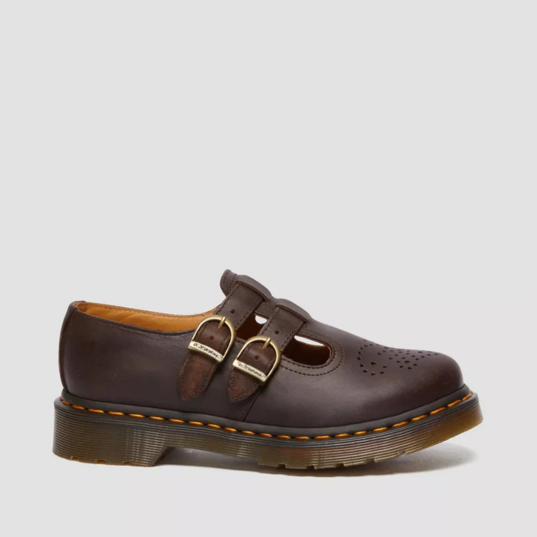 Women's Double Buckle Mary Jane Flats – Chunky Sole Round Toe Shoes