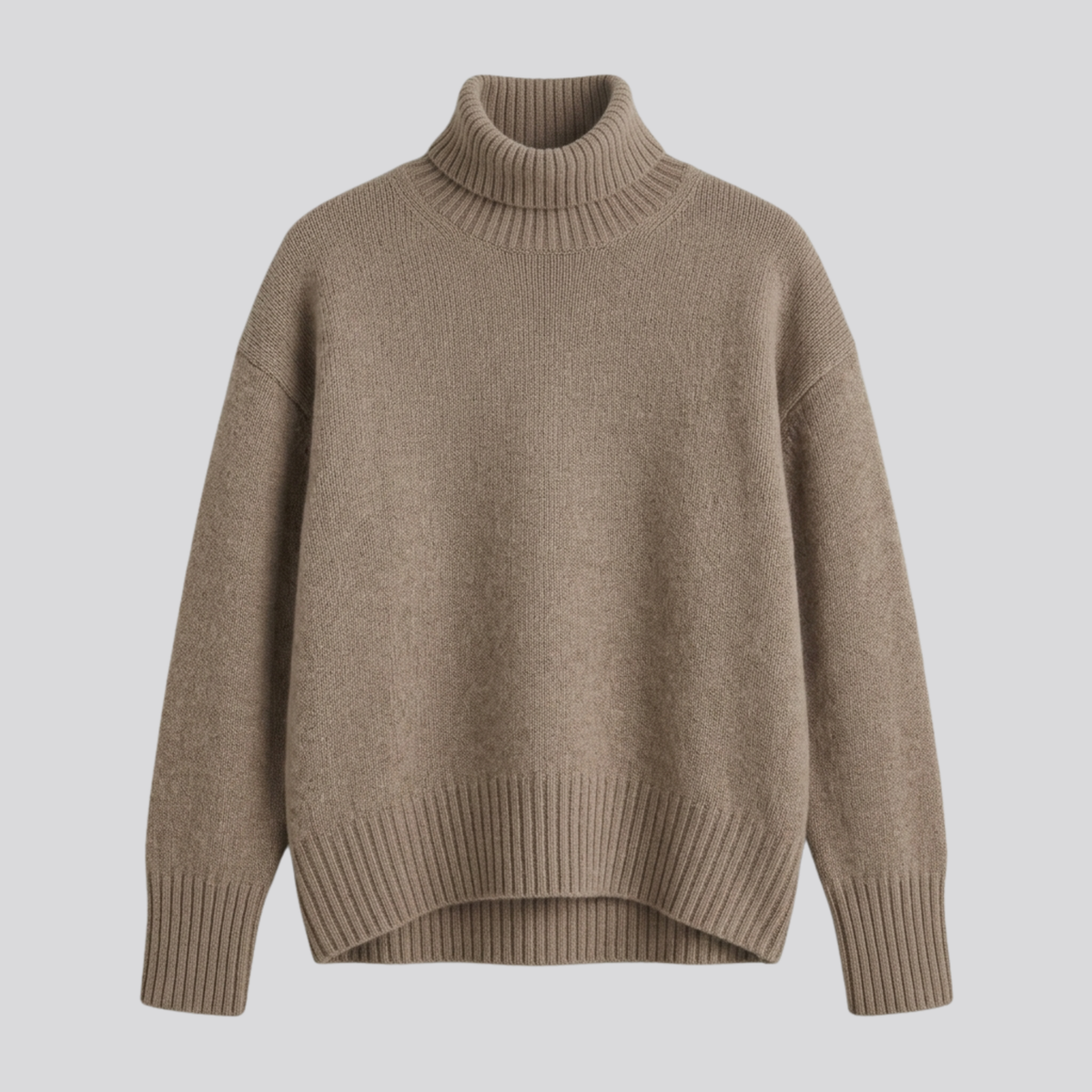Willa | Women Merino Wool Blend Fuzzy Oversized Turtleneck Sweater