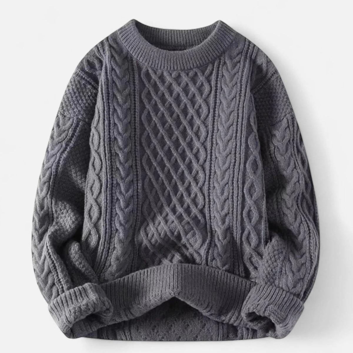 Women's Textured Knit Crewneck Sweater – Long Sleeve Pullover