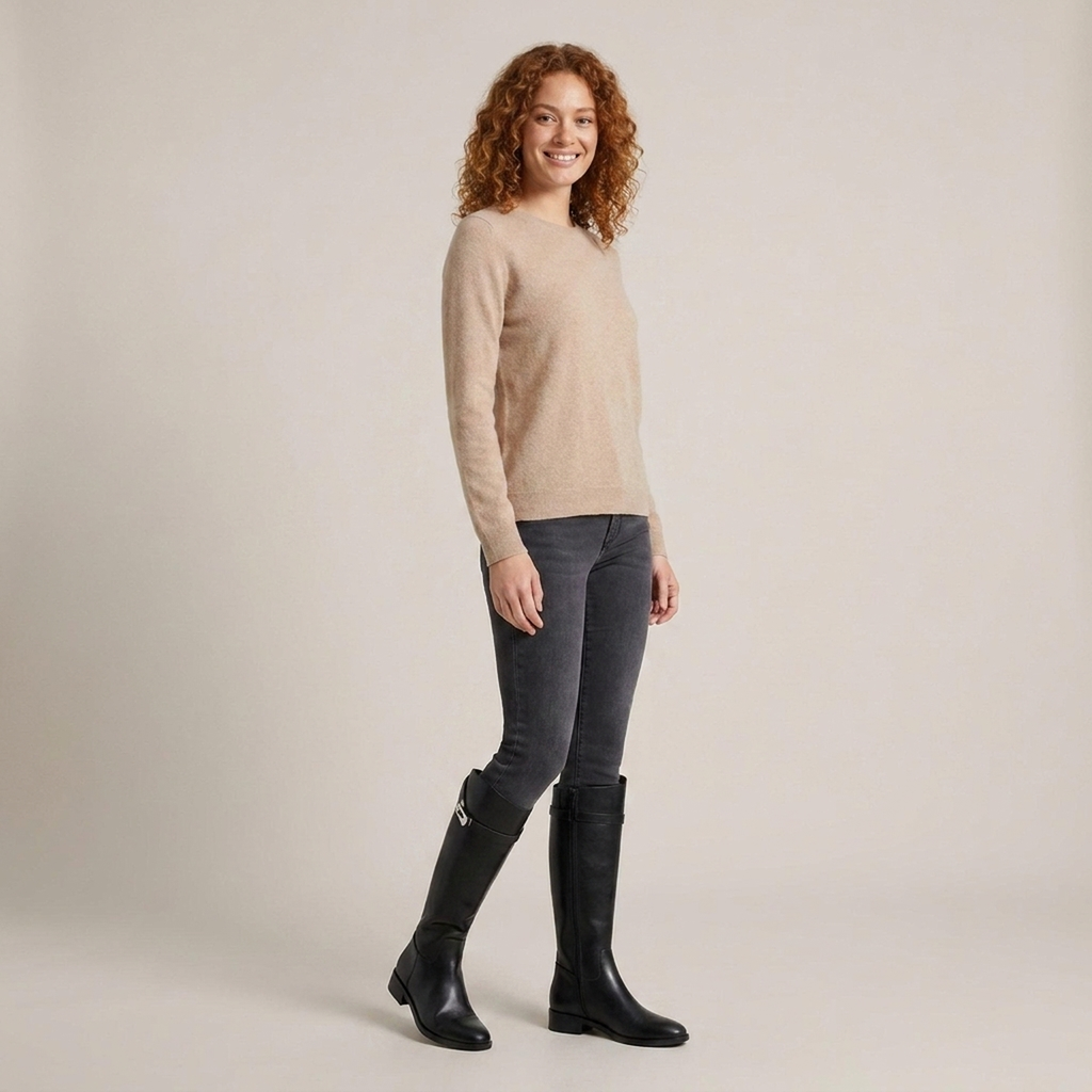 Wide Calf Boots for Women - Long Winter Boots with Low Heel