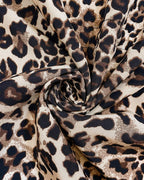 Women's Reversible Coat – Solid and Leopard Print Two-in-One Jacket