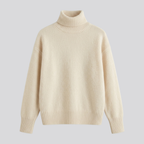 Willa | Women Merino Wool Blend Fuzzy Oversized Turtleneck Sweater