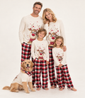 Irene | Matching Family Reindeer Christmas Pajamas with Plaid Pants