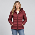 Women's Lightweight Hooded Padded Jacket – Lined Everyday Commuter Coat