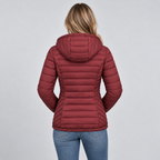 Women's Lightweight Hooded Padded Jacket – Lined Everyday Commuter Coat