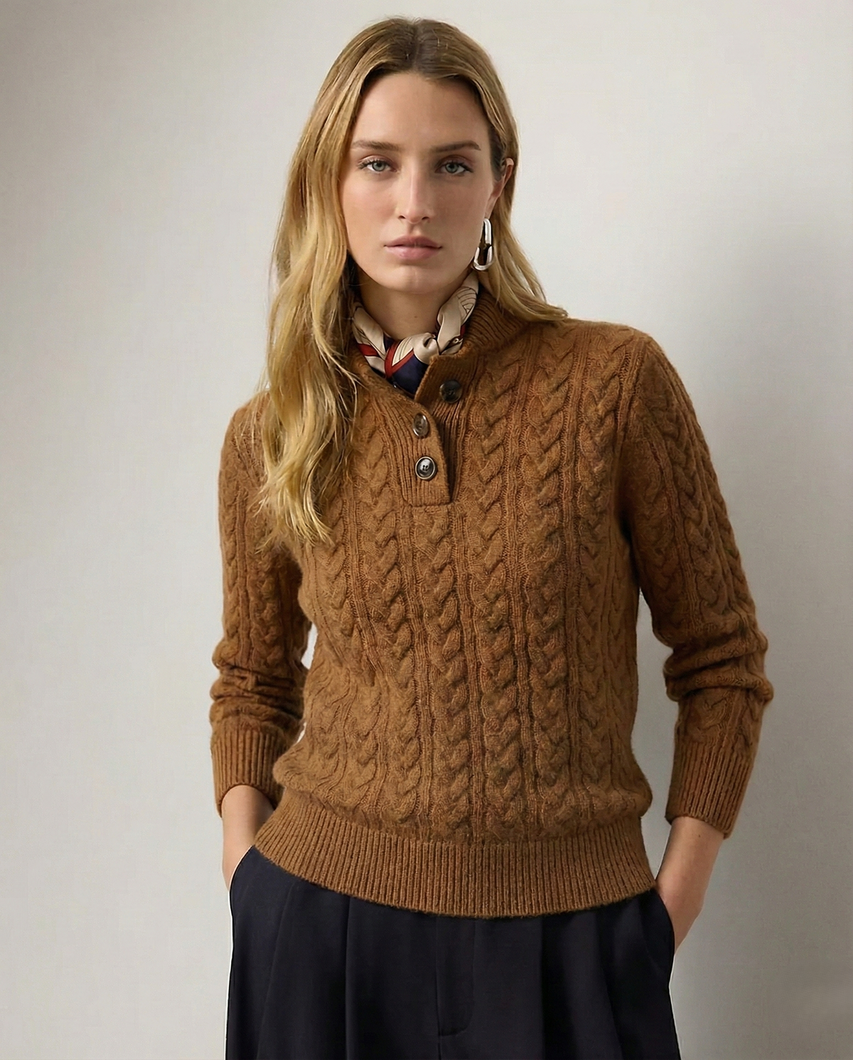 Women's Button-Up Cashmere Sweater