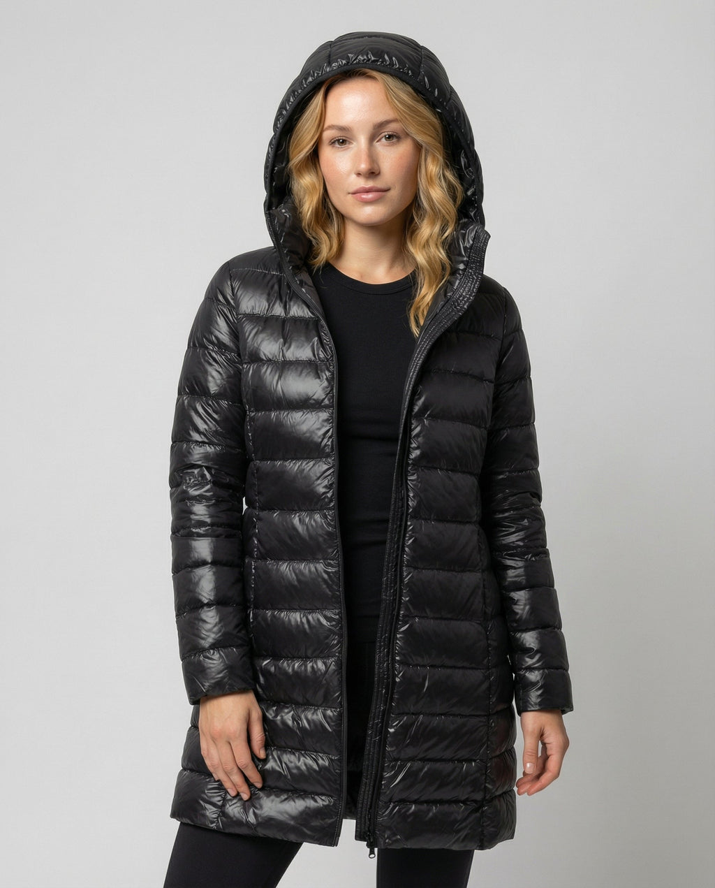 Women's Lightweight Hooded Puffer Jacket – Packable Quilted Jacket for Travel