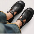 Women's Mary Jane Comfort Shoes – Cushioned Strap Shoes for Walking and Work