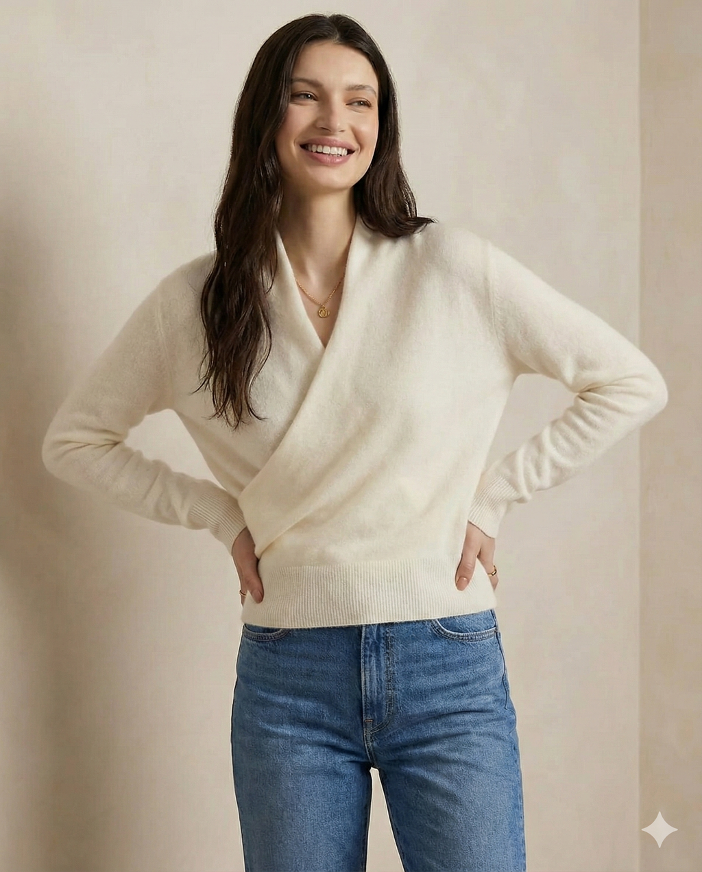 Beatrix | Women Crossover Collar Knit Sweater