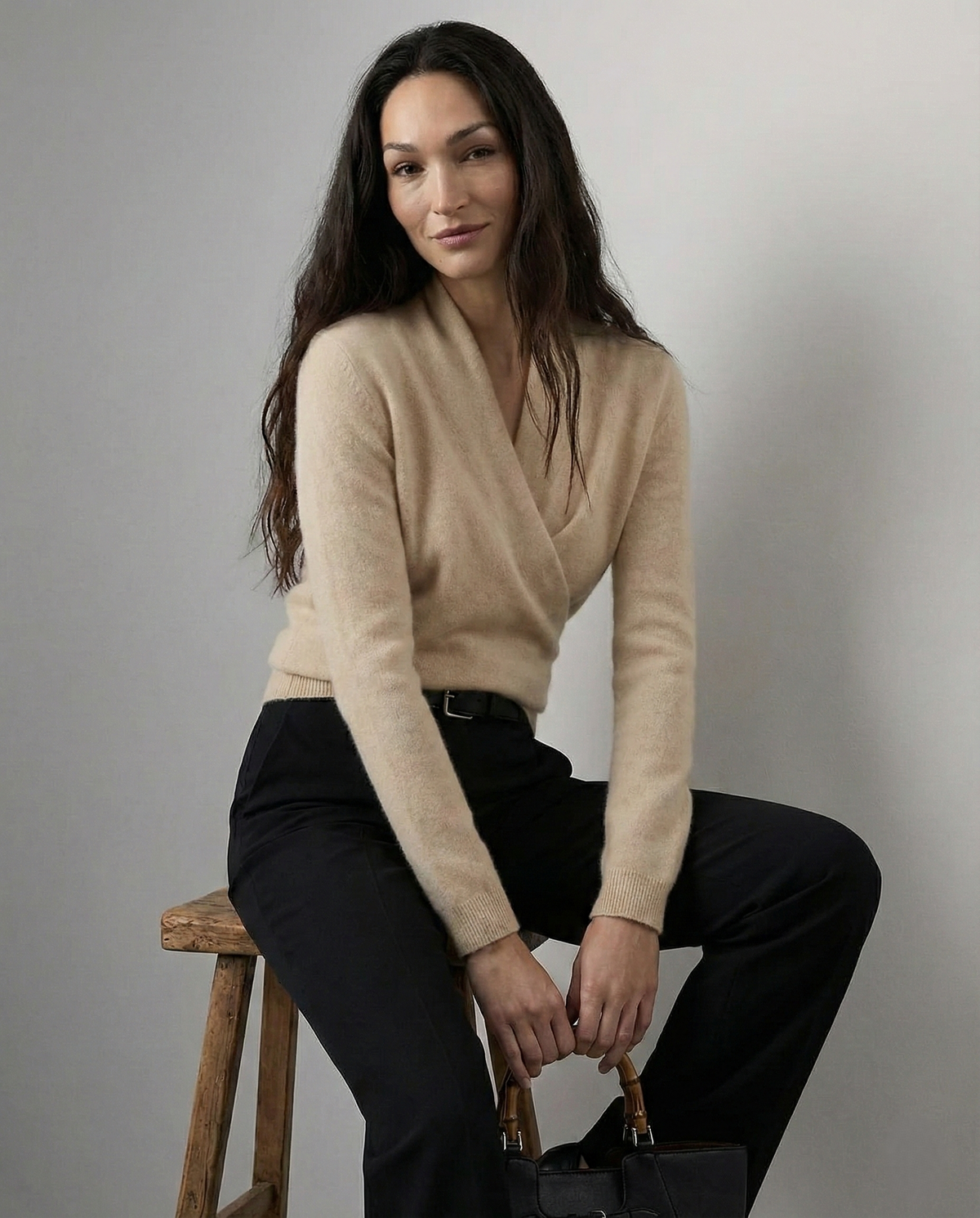 Beatrix | Women Crossover Collar Knit Sweater