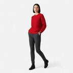 Women's Textured Knit Crewneck Sweater – Long Sleeve Pullover