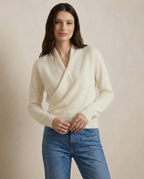 Beatrix | Women Crossover Collar Knit Sweater