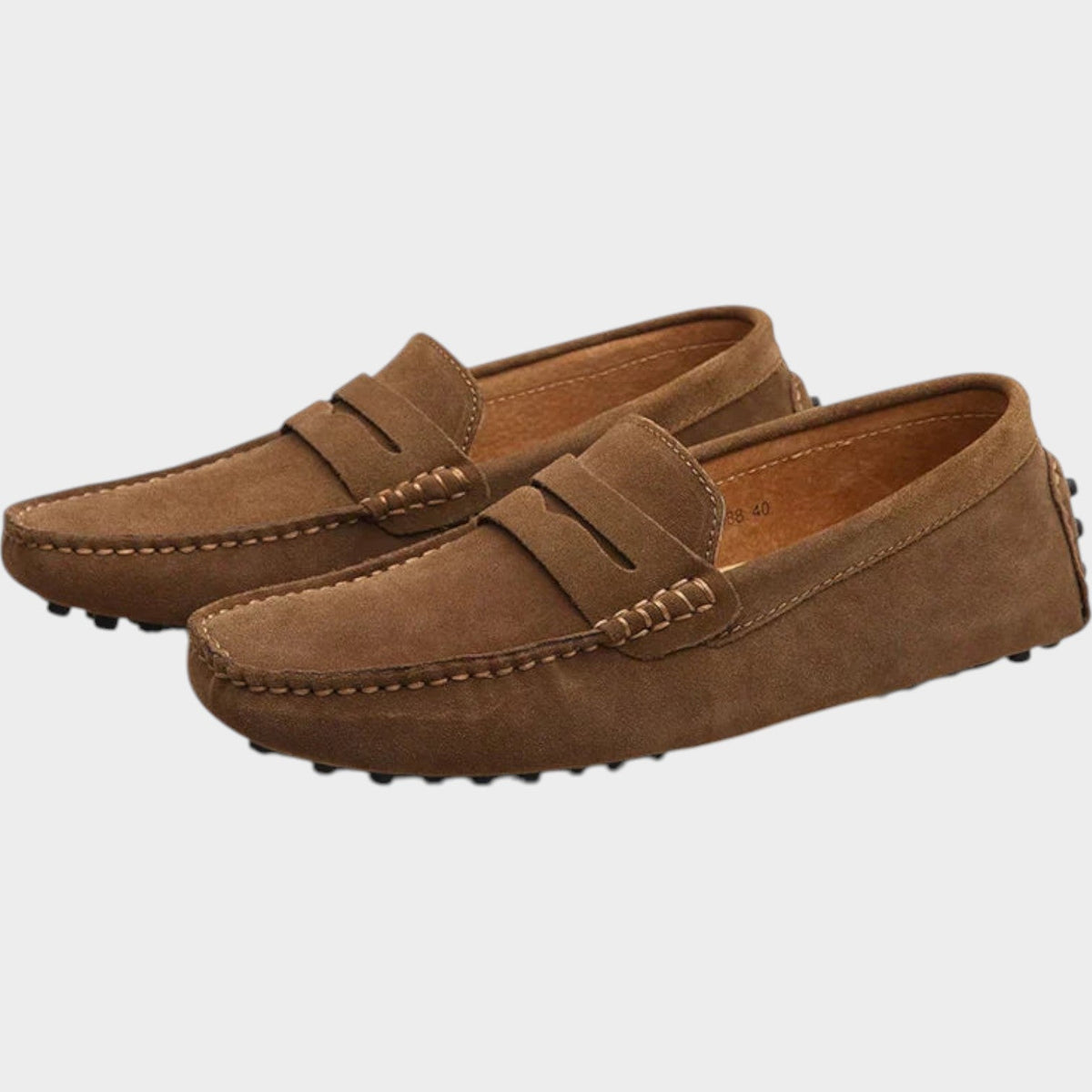 Leona | Women Suede Penny Loafers with Driving Sole