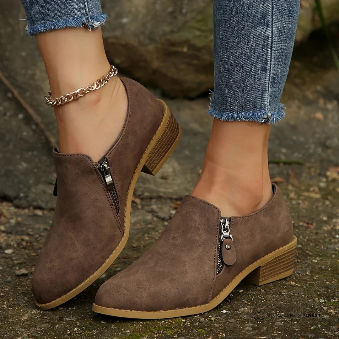 Women's Faux Suede Ankle Booties – Plush Cushioned Insole Comfort Boots