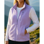 Women's High Collar Zip-Up Vest – Cozy Sleeveless Layering Jacket