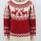 Freda | Women Reindeer Snowflake Fair Isle Christmas Knit Sweater
