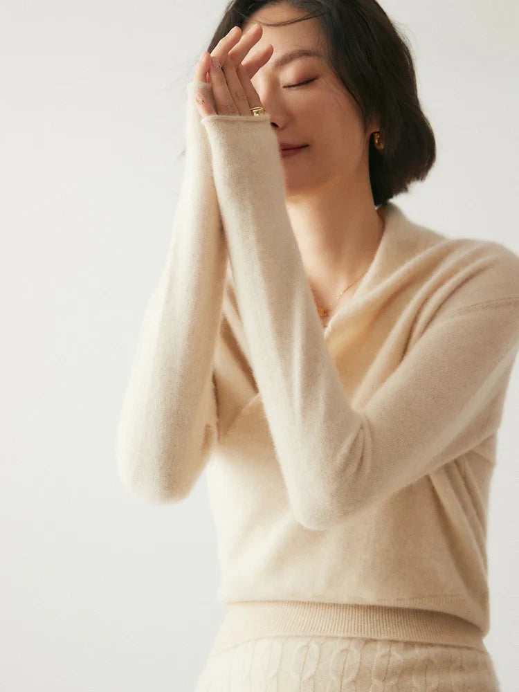 Beatrix | Women Crossover Collar Knit Sweater