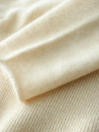 Women's Wrap Collar Knit Sweater – Soft Relaxed Long Sleeve Pullover