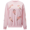 Matilda | Women Sequin Candy Cane Patch Christmas Sweatshirt