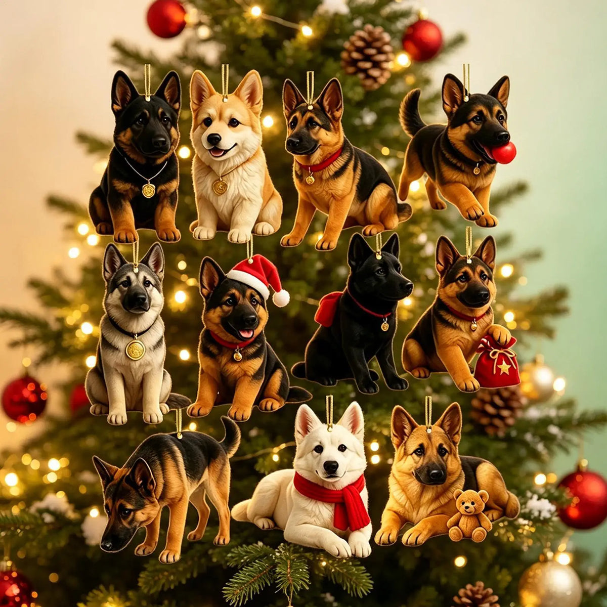 Duke | 24 Day German Shepherd Ornament Advent Calendar
