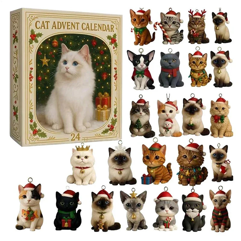 Dahlia | Kitten 2D Acrylic Ornament Advent Calendar