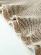 Women's Wrap Collar Knit Sweater – Soft Relaxed Long Sleeve Pullover