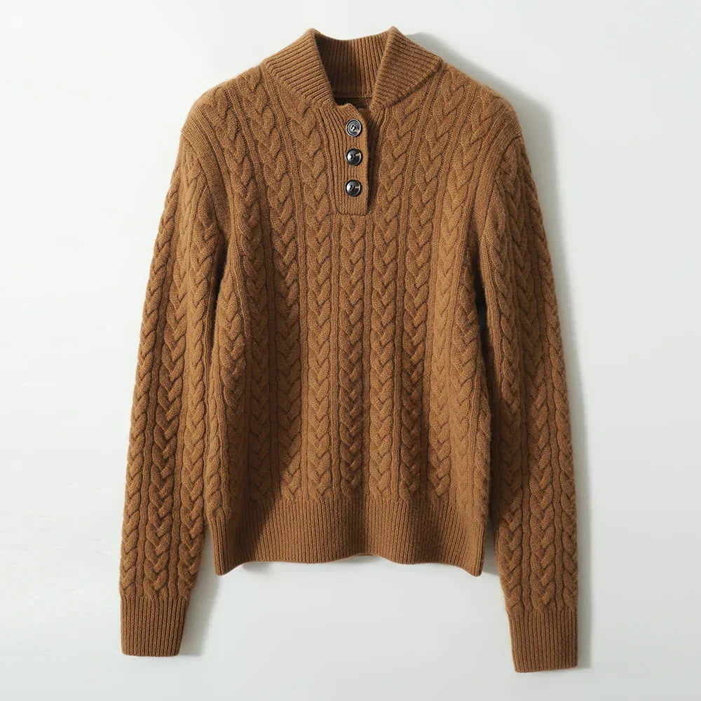 Women's Button-Up Cashmere Sweater